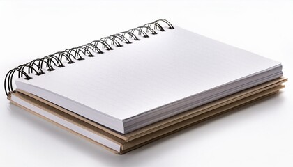 the isolated spiral paper notebook