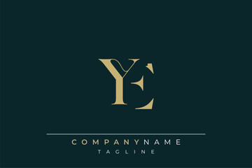 Elegant Monogram with Sophisticated Typography Design Featuring YE with Sophisticated Typography
