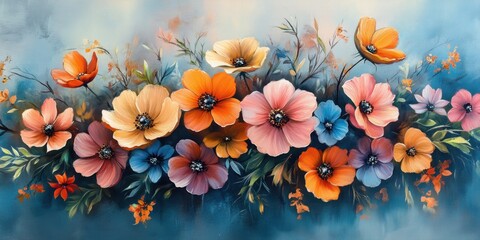 Charming floral arrangement with watercolor hues for a feminine touch in event designs.