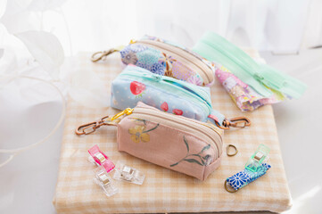 手作りの小物入れ