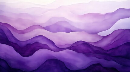 Obraz premium Purple Hues Rolling Hills Abstract Landscape