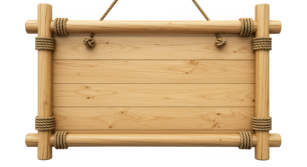 placa de madeira no fundo transparente