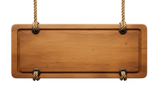 placa de madeira no fundo transparente