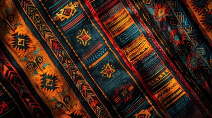 Indigenous People Traditional Textile Background