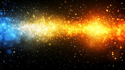 A captivating display of iridescent light on a dark background, showcasing a prism light effect with glowing colorful lights and bokeh lens flare, symbolizing beauty, mystery, and light refraction.

