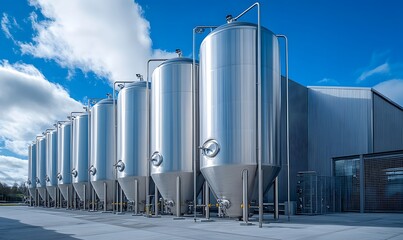 Obraz premium oil tanks in the factory