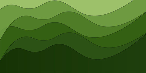 Modern premium colorful wavy abstract background with gradient green soft color on background. Eps 10 vector