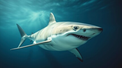 Fototapeta premium Great White Shark Underwater Image Stunning Ocean Predator