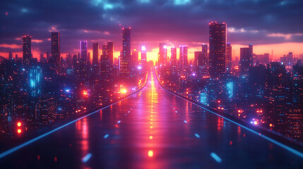 Fototapeta premium Big Data and wireless information flow in a global cyberspace. Symbolizing open data systems, high-tech portals, and the free flow of internet information