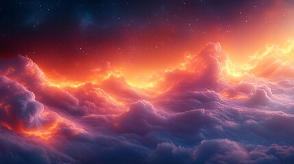 Naklejka premium Intense explosion of cinematic light and radiant color waves depicting innovation