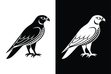 Falcon Silhouette Vector Ideal for Branding & Nature Art.