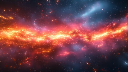 Abstract burst of cinematic inspiration with glowing color streaks and energy