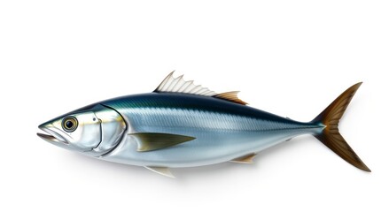 Naklejka premium Fresh Yellowfin Tuna Fish Seafood Image for Recipes and Menus