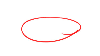 Red highlight hand drawn. Red hand drawn circle marker for highlighting text. 