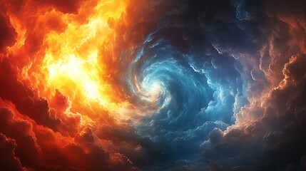 Radiant explosion of light and swirling colors symbolizing creativity and vision