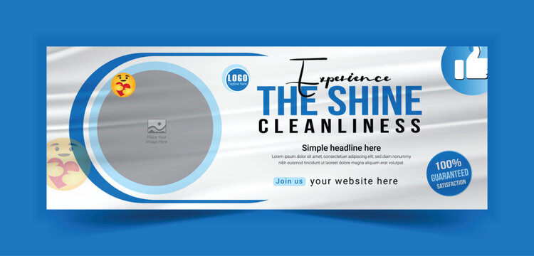 Corporate office and house cleaning service business promotion social media post or web banner template design