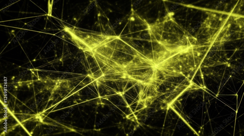 Poster Abstract Network Yellow Lines And Nodes