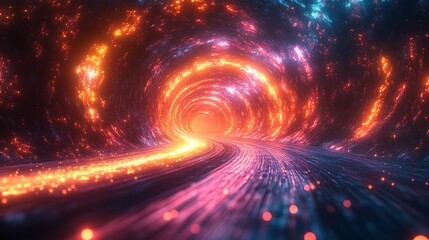 Electrifying movement of cinematic light streaks representing creative storytelling