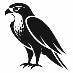 Minimalist Falcon Silhouette Vector Icon for Elegant Designs.