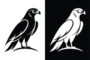 High-Quality Falcon Bird Silhouette Vector Perfect for Logos.
