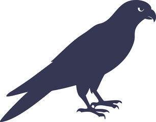 Minimalist Falcon Silhouette Vector Icon for Elegant Designs.