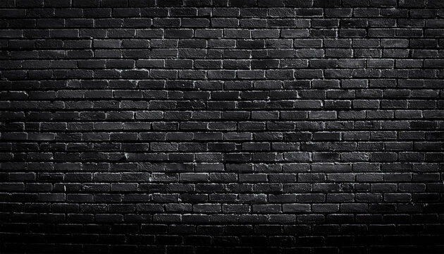 Fototapeta dark grunge black brick wall texture background