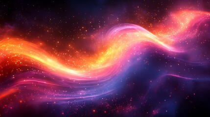 Fototapeta premium Dynamic glowing film energy with abstract color trails and swirling motion