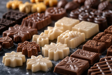 A creative set of chocolate plastic molds in fun shapes ready for use in baking
