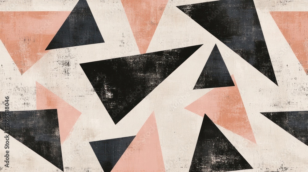 Poster Abstract Geometric Triangle Pattern Design