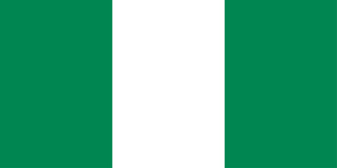 Nigeria flag original color and proportions