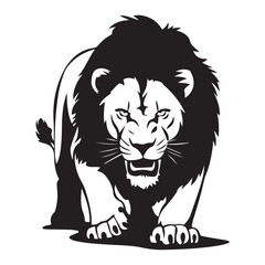 Obraz premium Majestic Jungle King – Fierce and Dominant Lion Design