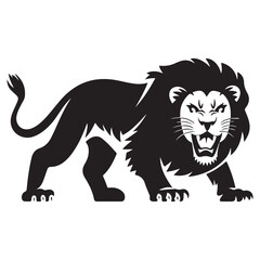 Predatory Lion Stance – Fearless and Strong Animal Art