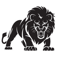 Predatory Lion Stance – Fearless and Strong Animal Art