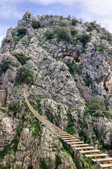 Hiking to Montejaque dam (Presa de Montejaque) and Hundidero cave (Cueva del Hundidero) in the...
