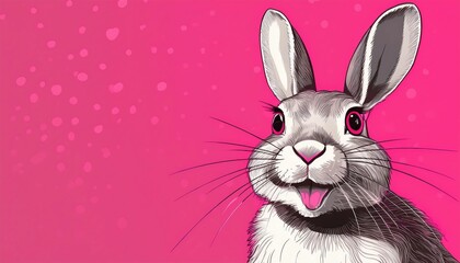 Fototapeta premium easter bunny and eggs - easter card, background or wallpaper (illustration)