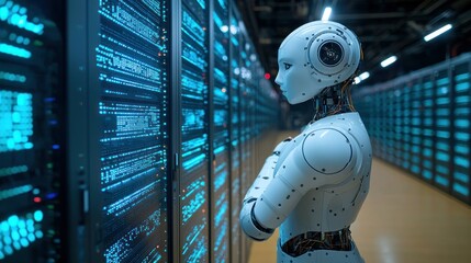 Robot monitoring server room data center AI