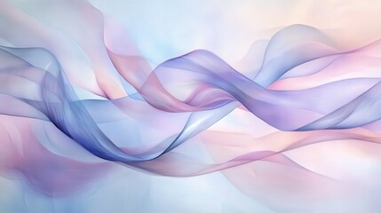 Obraz premium Pastel Waves Abstract Art Soft Flowing Design