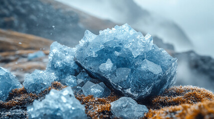 pile of small, irregularly shaped mineral elements found in modern industrial or natural environments, symbolizing raw materials, earth, and the essence of natural resources