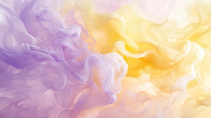 Swirling Pastel Fabrics in Lavender and Gold Hues