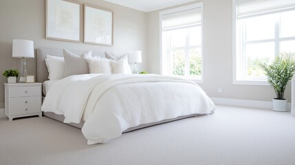 Modern Bedroom with Natural Light. Interior Design