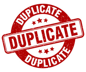 duplicate stamp. duplicate label. round grunge sign