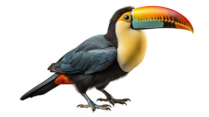 Naklejka premium Keel-Billed Toucan Tropical Exotic Bird, Colorful Feathers for Wildlife Displays, isolated on transparent background.