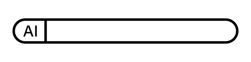 Ai prompt bar icon simple design