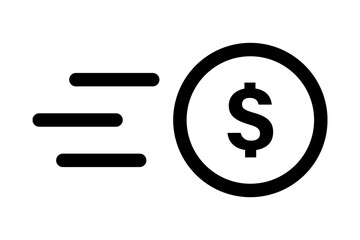 Obraz premium Money transfer, fast money icon set