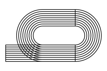 Running track sport simple design