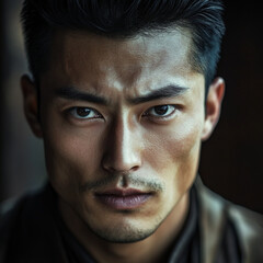 Obraz premium A man in his twenties, with Asian feature. epic fantasy theme