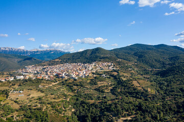 Orgosolo in Europe, Italy, Sardinia, Orgosolo, in summer, on a sunny day.