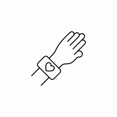 Fototapeta premium heart bracelet device icon sign vector