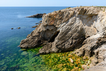 Beg-An-Aud Point in Saint-Pierre-Quiberon in Europe, France, Brittany, Morbihan, Saint Pierre...