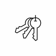 key set icon sign vector